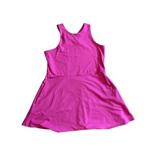 Athleta Hot Pink Racerback Athletic Concious Dress Athleisure Size 1X Tennis Gym